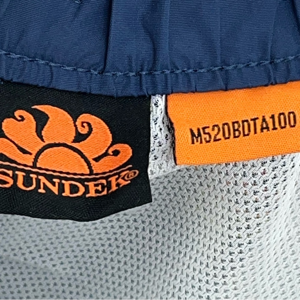 sundek XL swim bottoms men’s navy trunks 0384 suit drawstring liner lined - Picture 6 of 9